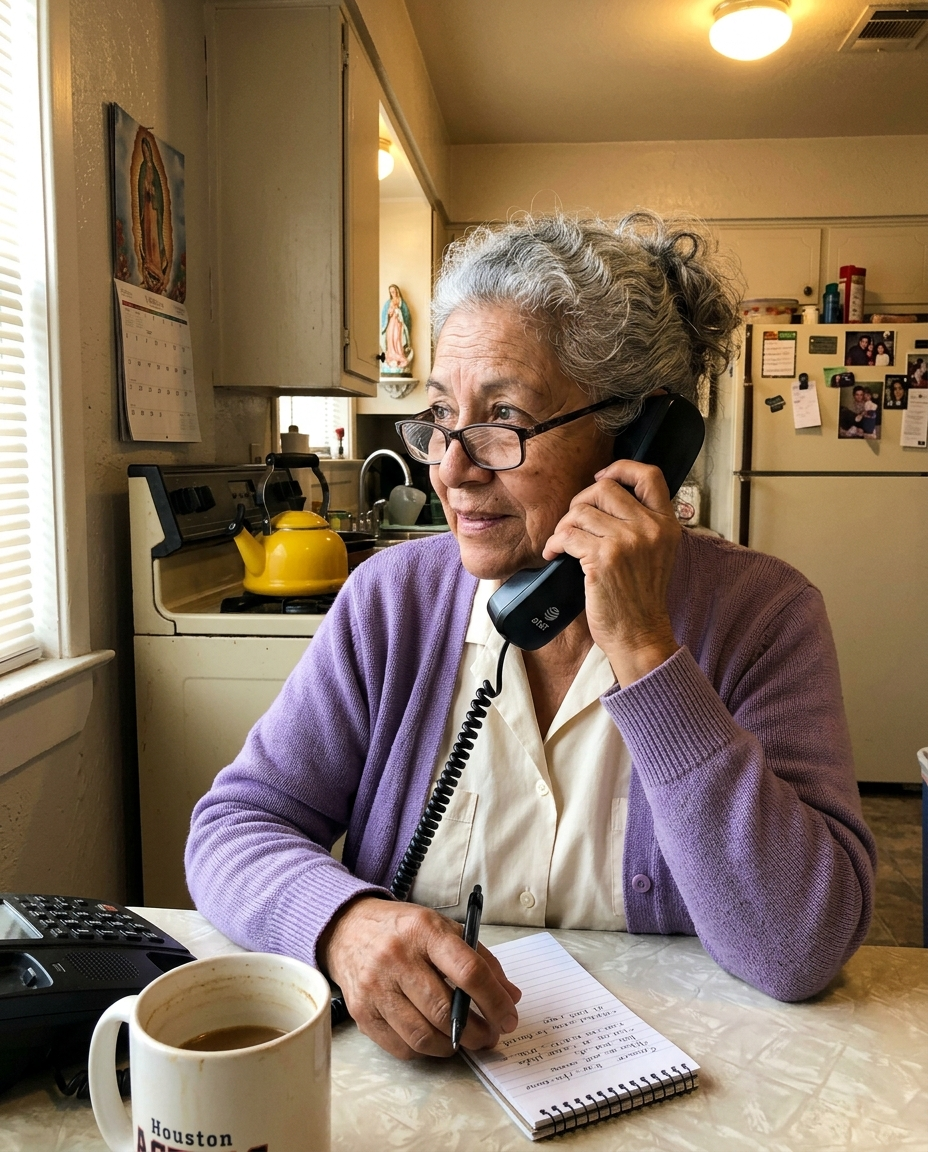 Carmen al teléfono
